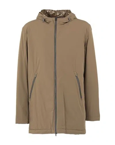Herno Resort Man Jacket Military Green Size 44 Polyamide, Elastane In Brown