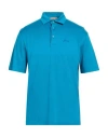 Herno Resort Man Polo Shirt Deep Teal Size 40 Cotton In Blue