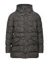 Herno Resort Man Puffer Brown Size 44 Wool, Alpaca Wool, Polyamide In Brown
