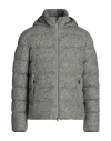 Herno Resort Man Puffer Grey Size 38 Wool, Polyamide, Silk In Gray