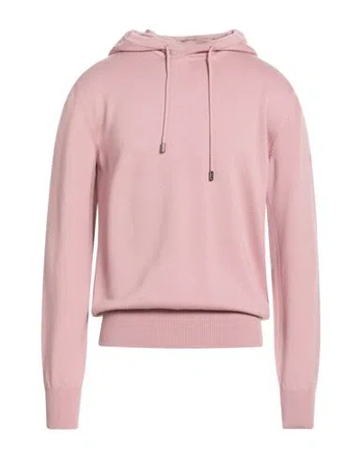 Herno Resort Man Sweater Antique Rose Size 40 Virgin Wool In Pink