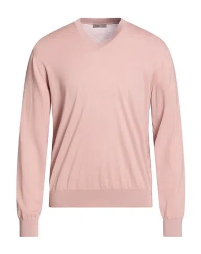 Herno Resort Man Sweater Light Pink Size 40 Virgin Wool