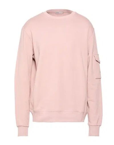 Herno Resort Man Sweatshirt Antique Rose Size 46 Cotton, Elastane In Pink