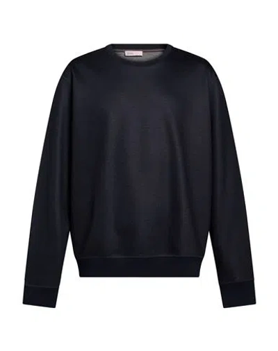 Herno Resort Man Sweatshirt Midnight Blue Size 40 Wool, Polyamide, Elastane In Black