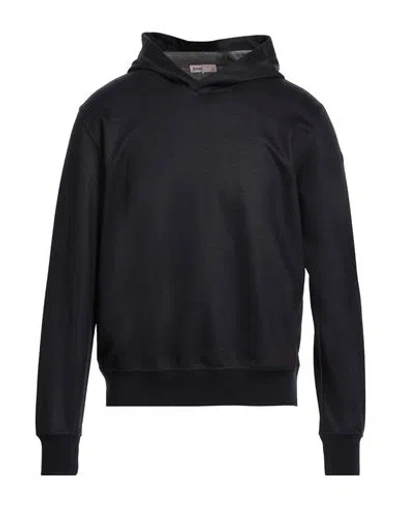 Herno Resort Man Sweatshirt Midnight Blue Size 46 Virgin Wool, Polyamide, Elastane, Polyester In Black