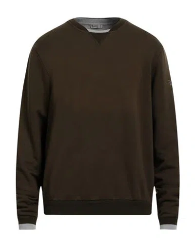 Herno Resort Man Sweatshirt Military Green Size 42 Cotton