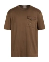 Herno Resort Man T-shirt Khaki Size 40 Cotton In Brown