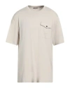 Herno Resort Man T-shirt Light Grey Size 46 Cotton In Gray