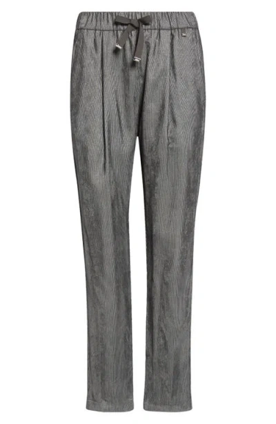 Herno Resort Metallic Corduroy Pants In Gray