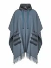 Herno Resort Midnight Teal Warmy And Ultralight Nylon Resort Poncho In Blue