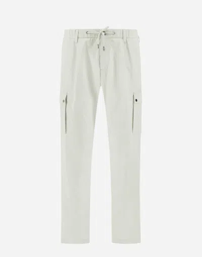 Herno Resort Trousers In Cotton Feel In Natural