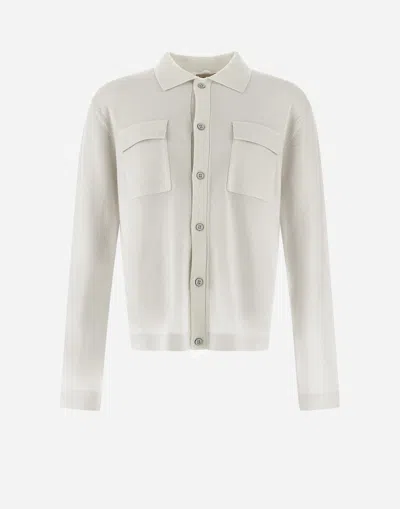 Herno Resort Shirt In Eternity Cashmere In Natural