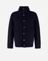 Herno インフィニティ ウール Resort ボンバージャケット In Navy Blue