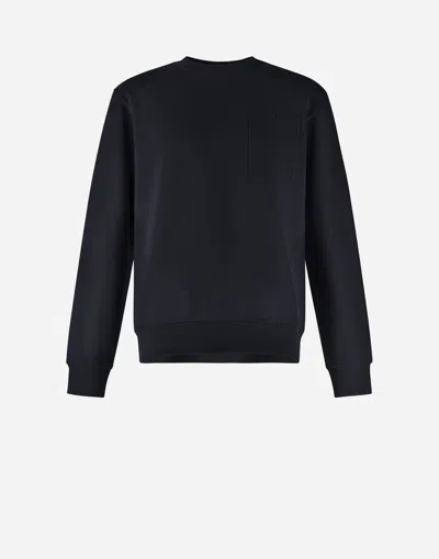 Herno Resort Sweatshirt In Cotton Sweater In Navy Blue