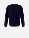 Herno Resort Sweater In Plain Cashmere In Navy Blue