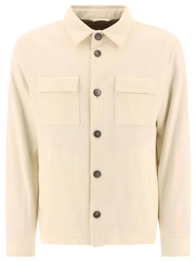 HERNO HERNO "RESORT" OVERSHIRT IN CASHMERE AND SILK