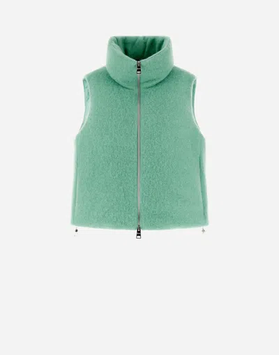 Herno メッシュクラウド Resort ベスト In Pastel Green