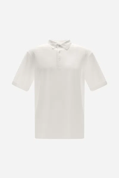 Herno Resort Polo Shirt In Basic Cotton In White