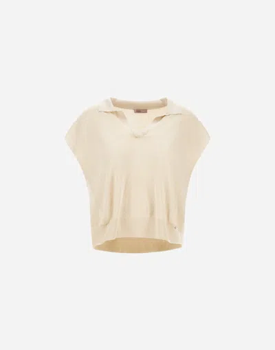 Herno Resort Polo Shirt In Bright Knit In Yellow