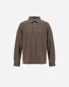 Herno Resort Polo Shirt In Soft Wool Jersey In Blue