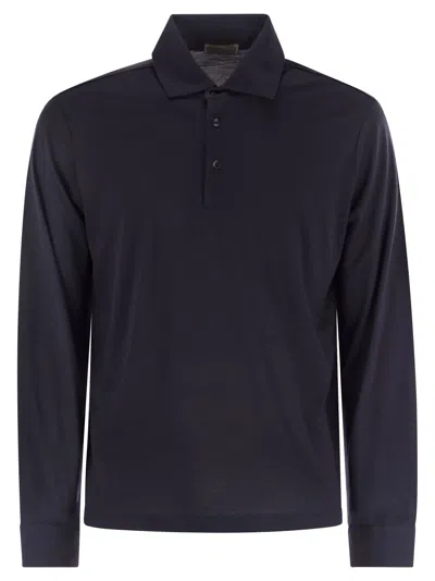HERNO RESORT POLO SHIRT IN SOFT WOOL KNIT