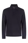 Herno Resort Polo Shirt In Soft Wool Knit In Blue