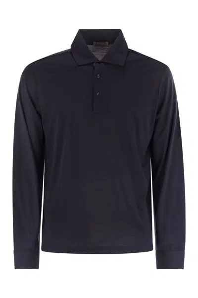 HERNO HERNO RESORT POLO SHIRT IN SOFT WOOL KNIT