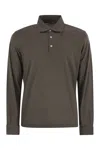 Herno Men Resort Polo Shirt In Soft Wool Knit In Brown