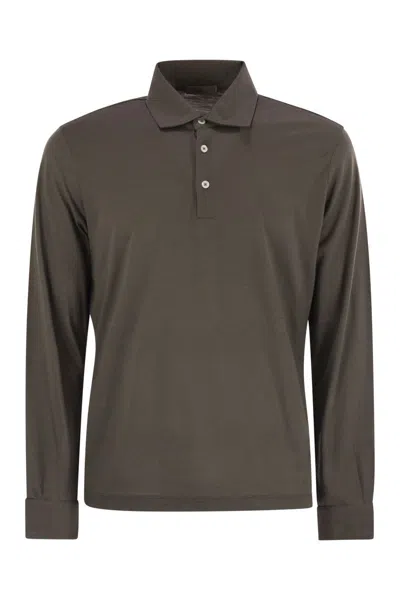 HERNO HERNO RESORT POLO SHIRT IN SOFT WOOL KNIT