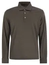 Herno Men Resort Polo Shirt In Soft Wool Knit In Gray