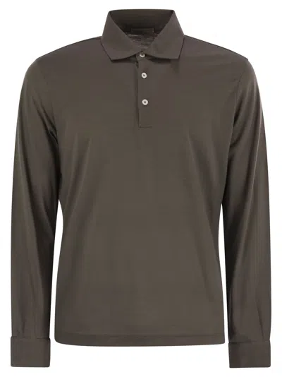 HERNO RESORT POLO SHIRT IN SOFT WOOL KNIT