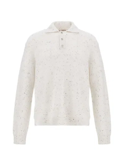 Herno Resort Polo-collar Sweater In Neutrals