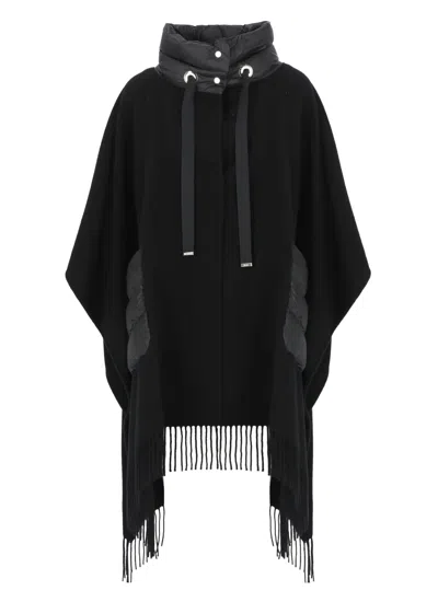 Herno Resort Poncho In Black