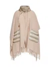 Herno Resort Poncho In Warmy And Ultralight Nylon In Neutral