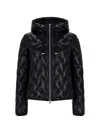 Herno Black High Neck Drawstring Double-slider Zip Polyamide Down Jacket In Black