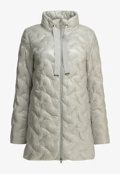 Herno Resort Quilted Long Down Jacket In Multi