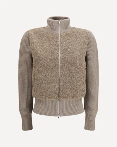 Herno Resort Ribbed Pure Wool Cardigan In Multi