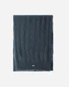 Herno Resort Scarf In Cable Knit Alpaca Wool In Blue