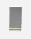 Herno Resort Scarf In Double Rib Wool In Gray