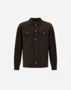 Herno Resort Shacket In Cotton Cashmere Knit In Brown