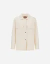 Herno Resort Shacket In Double Faced Pure Wool In Neutral