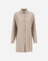 Herno Resort Shacket In Felted Wool In Neutral