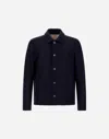 Herno Resort Shacket In Felted Wool In Blue
