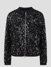 Herno Women's Bomber Jacket With Sequins In Black