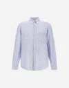 Herno Resort Shirt In Soft Aloe Linen In Blue