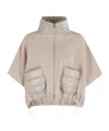 Herno Resort Short-sleeve Poncho In Neutral