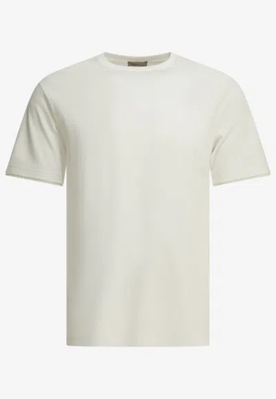 Herno Resort Short-sleeved Crewneck T-shirt In White