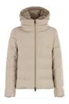 Herno Resort Silk And Cashmere Down Jacket In Neutral