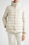 Herno Resort Silk & Cashmere Water Repellent Down Jacket In White