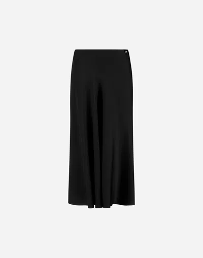 Herno Resort Skirt In Envers Satin In Black